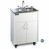 Ozark River Mfg Premier White Hot & Cold Water Portable Sink w/Stainless Top ADSTW-SS-SS1N